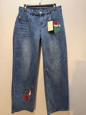 Flamingals Grinch Straight-Leg Jeans